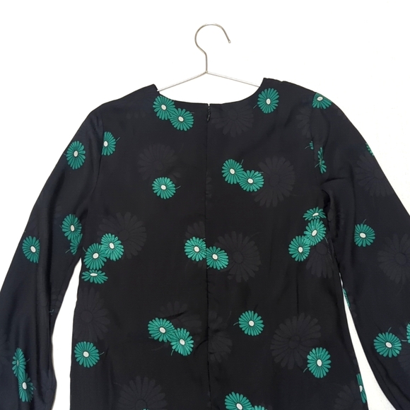 Ann Taylor | Floral Jacquard Flounce Shift Dress | Drop Waist | Floral Print | - Picture 9 of 9